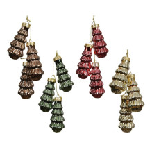 Christmas Tree toy Decoris Trees, brown / gold / red, 3 pcs Christmas Tree toy Decoris Trees, brown / gold / red, 3 pcs