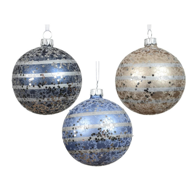 Eglutės žaisliukas Decoris Stars, mėlynas, stiklas