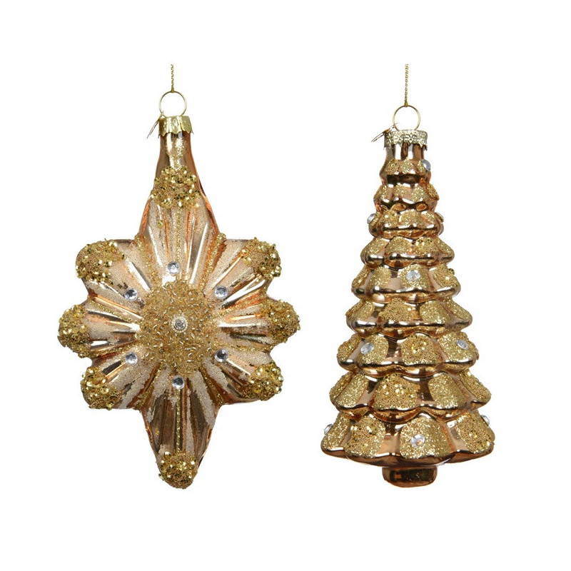 Eglutės žaisliukas Decoris 123924, aukso, stiklas