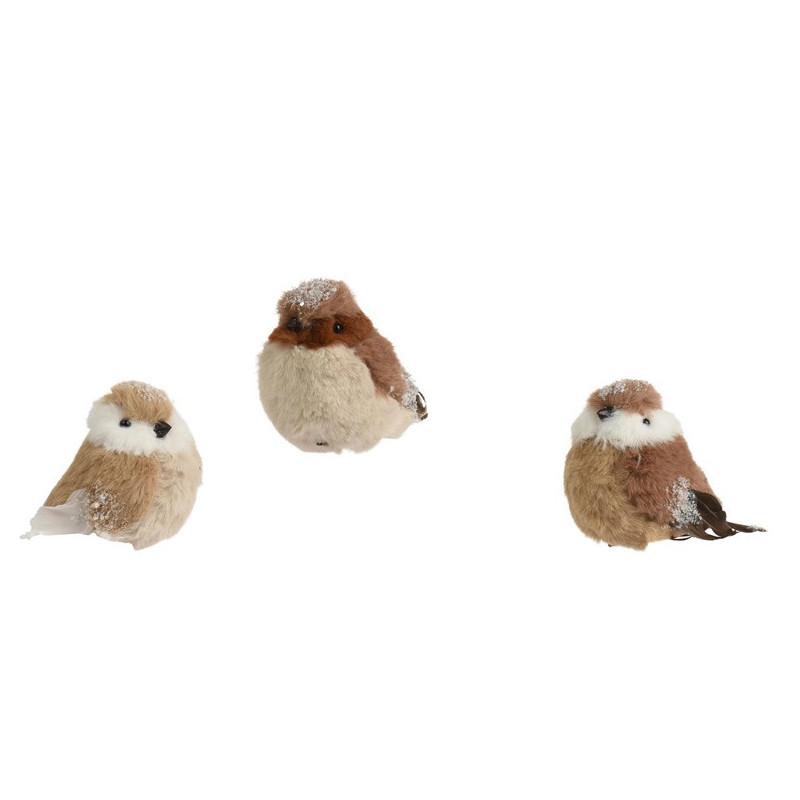 Eglutės žaisliukas Decoris Bird, rudas, plastikas