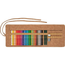 Spalvotų pieštukų rinkinys - Faber-Castell Polychromos, 34 dalių, su trintuku, pieštukų dėklu, 3,8 mm grafitais Spalvotų pieštukų rinkinys - Faber-Castell Polychromos, 34 dalių, su trintuku, pieštukų dėklu, 3,8 mm grafitais