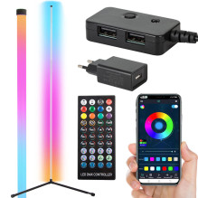 LED RGB Floor lamp corner 1.5m (210 modes) + Remote control + APP LED RGB Floor lamp corner 1.5m (210 modes) + Remote control + APP