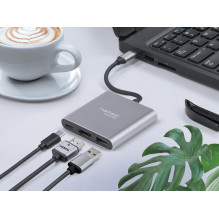 NATEC daugiaportinis „FOWLER MINI“ (USB-C PD, HDMI 4K) NATEC daugiaportinis „FOWLER MINI“ (USB-C PD, HDMI 4K)