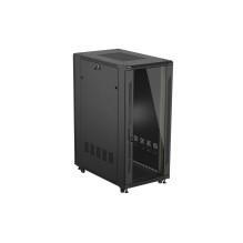 19" 27U 600 × 1000 JUODA FLOOR-STANDING RACK SPINTELĖ SU STIKLINĖMIS DURELĖMIS, LANBERG (PLOKŠČIA PAKUOTĖ) 19" 27U 600 × 1000 JUODA FLOOR-STANDING RACK SPINTELĖ SU STIKLINĖMIS DURELĖMIS, LANBERG (PLOKŠČIA PAKUOTĖ)