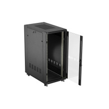 19" 27U 600 × 1000 JUODA FLOOR-STANDING RACK SPINTELĖ SU STIKLINĖMIS DURELĖMIS, LANBERG (PLOKŠČIA PAKUOTĖ) 19" 27U 600 × 1000 JUODA FLOOR-STANDING RACK SPINTELĖ SU STIKLINĖMIS DURELĖMIS, LANBERG (PLOKŠČIA PAKUOTĖ)