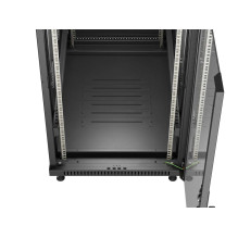 19" 27U 600 × 1000 JUODA FLOOR-STANDING RACK SPINTELĖ SU STIKLINĖMIS DURELĖMIS, LANBERG (PLOKŠČIA PAKUOTĖ) 19" 27U 600 × 1000 JUODA FLOOR-STANDING RACK SPINTELĖ SU STIKLINĖMIS DURELĖMIS, LANBERG (PLOKŠČIA PAKUOTĖ)