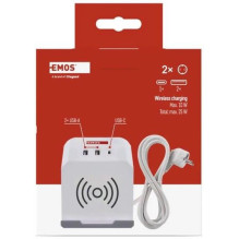 Buitinis ilgintuvas EMOS, 2vt., 2xUSB A+USB C, 2 m Buitinis ilgintuvas EMOS, 2vt., 2xUSB A+USB C, 2 m