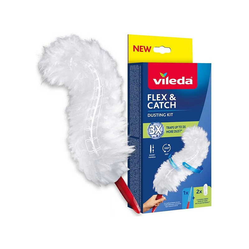 Flex Catch duster with short handle + 1 insert
