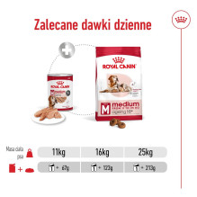 ROYAL CANIN vidutinio brandinimo sausas sausainis - šlapias šunų ėdalas - 410 g
