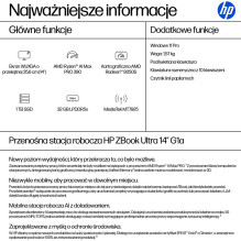 HP ZBook Ultra G1a Copilot+ PC AMD Ryzen AI Max PRO 390 Mobile workstation 35.6 cm (14") WUXGA 32 GB LPDDR5x-SDRAM 