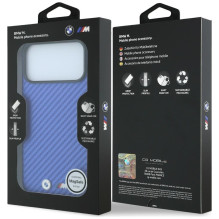 BMW case for IPHONE 18 Pro / 17 Pro compatible with MagSafe (Carbon Metal Logo) blue BMW case for IPHONE 18 Pro / 17 Pro compatible with MagSafe (Carbon Metal Logo) blue