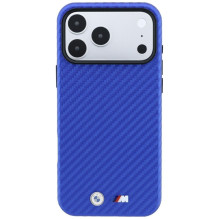 BMW case for IPHONE 18 Pro / 17 Pro compatible with MagSafe (Carbon Metal Logo) blue BMW case for IPHONE 18 Pro / 17 Pro compatible with MagSafe (Carbon Metal Logo) blue
