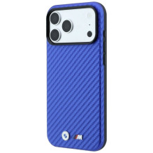BMW case for IPHONE 18 Pro / 17 Pro compatible with MagSafe (Carbon Metal Logo) blue BMW case for IPHONE 18 Pro / 17 Pro compatible with MagSafe (Carbon Metal Logo) blue