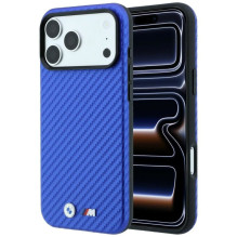 BMW case for IPHONE 18 Pro / 17 Pro compatible with MagSafe (Carbon Metal Logo) blue BMW case for IPHONE 18 Pro / 17 Pro compatible with MagSafe (Carbon Metal Logo) blue