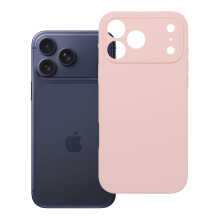 iPhone 18 Pro Max / 17 Pro Max silikoninis dėklas 2mm (apsauga nuo kameros), rausvos spalvos