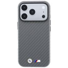 BMW case for IPHONE 18 Pro Max / 17 Pro Max compatible with MagSafe (Carbon Metal Logo) grey BMW case for IPHONE 18 Pro Max / 17 Pro Max compatible with MagSafe (Carbon Metal Logo) grey