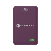 Su „MagSafe“ suderinama išorinė baterija Forcell F-Energy SuperSlim F5K8 QC4.0 PD3.0 15W 5000 mAh vyšnių spalvos Su „MagSafe“ suderinama išorinė baterija Forcell F-Energy SuperSlim F5K8 QC4.0 PD3.0 15W 5000 mAh vyšnių spalvos