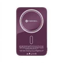 Su „MagSafe“ suderinama išorinė baterija Forcell F-Energy SuperSlim F5K8 QC4.0 PD3.0 15W 5000 mAh vyšnių spalvos Su „MagSafe“ suderinama išorinė baterija Forcell F-Energy SuperSlim F5K8 QC4.0 PD3.0 15W 5000 mAh vyšnių spalvos