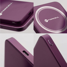 Su „MagSafe“ suderinama išorinė baterija Forcell F-Energy SuperSlim F5K8 QC4.0 PD3.0 15W 5000 mAh vyšnių spalvos Su „MagSafe“ suderinama išorinė baterija Forcell F-Energy SuperSlim F5K8 QC4.0 PD3.0 15W 5000 mAh vyšnių spalvos