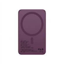 Su „MagSafe“ suderinama išorinė baterija Forcell F-Energy Slim F5K9 QC4.0 PD3.0 15W 5000 mAh vyšnių spalvos Su „MagSafe“ suderinama išorinė baterija Forcell F-Energy Slim F5K9 QC4.0 PD3.0 15W 5000 mAh vyšnių spalvos
