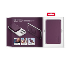 Su „MagSafe“ suderinama išorinė baterija Forcell F-Energy Slim F5K9 QC4.0 PD3.0 15W 5000 mAh vyšnių spalvos Su „MagSafe“ suderinama išorinė baterija Forcell F-Energy Slim F5K9 QC4.0 PD3.0 15W 5000 mAh vyšnių spalvos