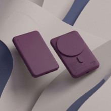 Su „MagSafe“ suderinama išorinė baterija Forcell F-Energy Slim F5K9 QC4.0 PD3.0 15W 5000 mAh vyšnių spalvos Su „MagSafe“ suderinama išorinė baterija Forcell F-Energy Slim F5K9 QC4.0 PD3.0 15W 5000 mAh vyšnių spalvos
