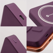 Su „MagSafe“ suderinama išorinė baterija Forcell F-Energy SuperSlim F10K8 QC4.0 PD3.0 15W 10000 mAh vyšnių spalvos Su „MagSafe“ suderinama išorinė baterija Forcell F-Energy SuperSlim F10K8 QC4.0 PD3.0 15W 10000 mAh vyšnių spalvos