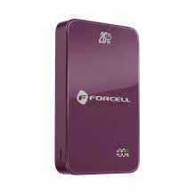 Su „MagSafe“ suderinama išorinė baterija Forcell F-Energy SuperSlim F10K8 QC4.0 PD3.0 15W 10000 mAh vyšnių spalvos Su „MagSafe“ suderinama išorinė baterija Forcell F-Energy SuperSlim F10K8 QC4.0 PD3.0 15W 10000 mAh vyšnių spalvos