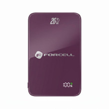 Su „MagSafe“ suderinama išorinė baterija Forcell F-Energy SuperSlim F10K8 QC4.0 PD3.0 15W 10000 mAh vyšnių spalvos Su „MagSafe“ suderinama išorinė baterija Forcell F-Energy SuperSlim F10K8 QC4.0 PD3.0 15W 10000 mAh vyšnių spalvos