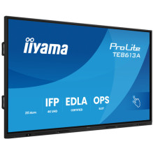 Monitors iiyama 86"W IFP 40 punktu saistīts PureTouch IR 2,17 m (85,6") Wi-Fi 4K Ultra HD skārienekrāns Iebūvē