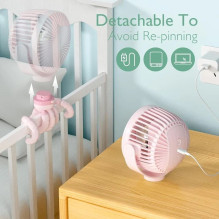 Momcozy portable stroller fan, pink Momcozy portable stroller fan, pink