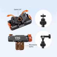 Veiksmo kameros tvirtinimo adapteris - VRIG AC-84S, skirtas DJI Osmo Action 3, 4, 5, 6, Nano