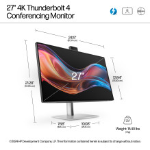 Monitorius - HP 727pm Series 7 Pro 4K konferencinis, juodas Monitorius - HP 727pm Series 7 Pro 4K konferencinis, juodas