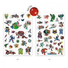 Rinkinys tatuiruotėms Djeco Superheroes DJ09614 Rinkinys tatuiruotėms Djeco Superheroes DJ09614