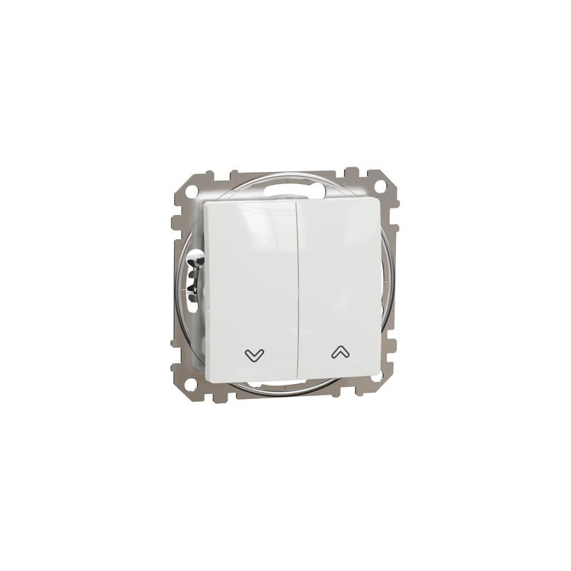 2 klavišų žaliuzių mygtukas Schneider Electric Sedna Design SDD111114 (10A, 250V, baltas)