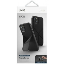 UNIQ „Transforma Magclick“ įkrovimo kietas dėklas „iPhone 14 Plus“, juodas UNIQ „Transforma Magclick“ įkrovimo kietas dėklas „iPhone 14 Plus“, juodas