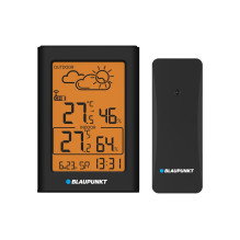 Oro Stotis - Blaupunkt WS15BK Vidaus / Išorės Temperatūros, Drėgmės, Žadintuvo Laikrodis, LCD Juodas