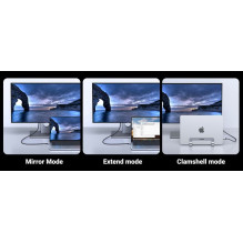Kabelis Ugreen CM556 USB-C to DisplayPort (8K@60Hz) 1.0m juodas (25157)
