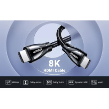 Kabelis Ugreen HD140 HDMI to HDMI (HDMI 2.1 8K@60Hz) 1.0m juodas (80401) Kabelis Ugreen HD140 HDMI to HDMI (HDMI 2.1 8K@60Hz) 1.0m juodas (80401)