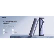 Kietojo disko korpusas Ugreen CM400 SSD M.2 NVMe 10Gb / s USB-C 3.1 Gen2 juodas Kietojo disko korpusas Ugreen CM400 SSD M.2 NVMe 10Gb / s USB-C 3.1 Gen2 juodas