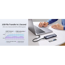 Kietojo disko korpusas Ugreen CM400 SSD M.2 NVMe 10Gb / s USB-C 3.1 Gen2 juodas Kietojo disko korpusas Ugreen CM400 SSD M.2 NVMe 10Gb / s USB-C 3.1 Gen2 juodas