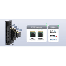 Kietojo disko korpusas Ugreen CM400 SSD M.2 NVMe 10Gb / s USB-C 3.1 Gen2 juodas Kietojo disko korpusas Ugreen CM400 SSD M.2 NVMe 10Gb / s USB-C 3.1 Gen2 juodas