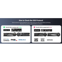 Kietojo disko korpusas Ugreen CM400 SSD M.2 NVMe 10Gb / s USB-C 3.1 Gen2 juodas Kietojo disko korpusas Ugreen CM400 SSD M.2 NVMe 10Gb / s USB-C 3.1 Gen2 juodas