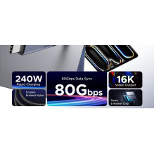 USB kabelis Ugreen L706 USB-C USB4 240W 80Gbit / s 16K@60Hz Thunderbolt 4 1.0m juodas (65383) USB kabelis Ugreen L706 USB-C USB4 240W 80Gbit / s 16K@60Hz Thunderbolt 4 1.0m juodas (65383)