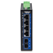 TRENDnet TI-G51SC 5-Port Pramoninis gigabito komutatorius, montuojamas ant DIN bėgelio, su MM SC prievadu TRENDnet TI-G51SC 5-Port Pramoninis gigabito komutatorius, montuojamas ant DIN bėgelio, su MM SC prievadu