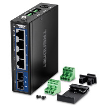 TRENDnet TI-G51SC 5-Port Pramoninis gigabito komutatorius, montuojamas ant DIN bėgelio, su MM SC prievadu TRENDnet TI-G51SC 5-Port Pramoninis gigabito komutatorius, montuojamas ant DIN bėgelio, su MM SC prievadu