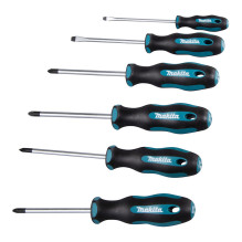 Schraubendreher-Set E-10528, 6-teilig (schwarz / blau, Ergonomisch, gummierter Handgriff) Schraubendreher-Set E-10528, 6-teilig (schwarz / blau, Ergonomisch, gummierter Handgriff)