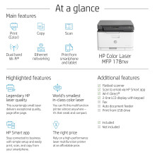 HP Spalvotas lazerinis MF 178nw Daugiafunkcinis spausdintuvas 3in1 Farblaser A4 18s / m