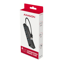 AXAGON HUE-C1A Superspeed USB-A Travel Hub, 4x USB 3.0 - 20cm, schwarz