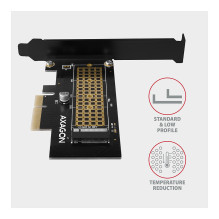 PCEM2-N PCIe-3.0-x4-Adapter, 1x M.2-NVMe-SSD, bis 2280 - passive Kühlung PCEM2-N PCIe-3.0-x4-Adapter, 1x M.2-NVMe-SSD, bis 2280 - passive Kühlung